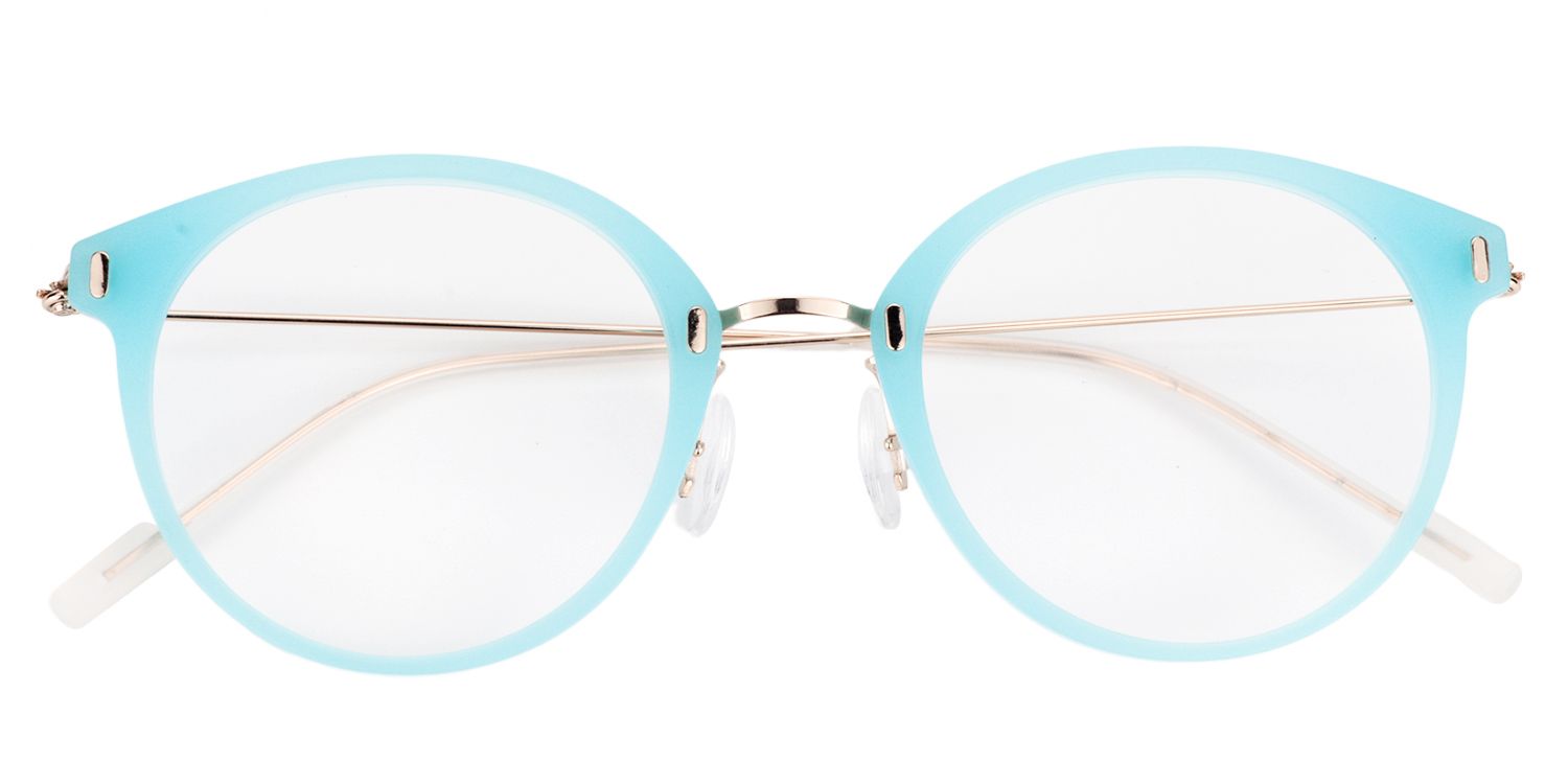 Round Light Blue Glasses | Zeelool Glasses1