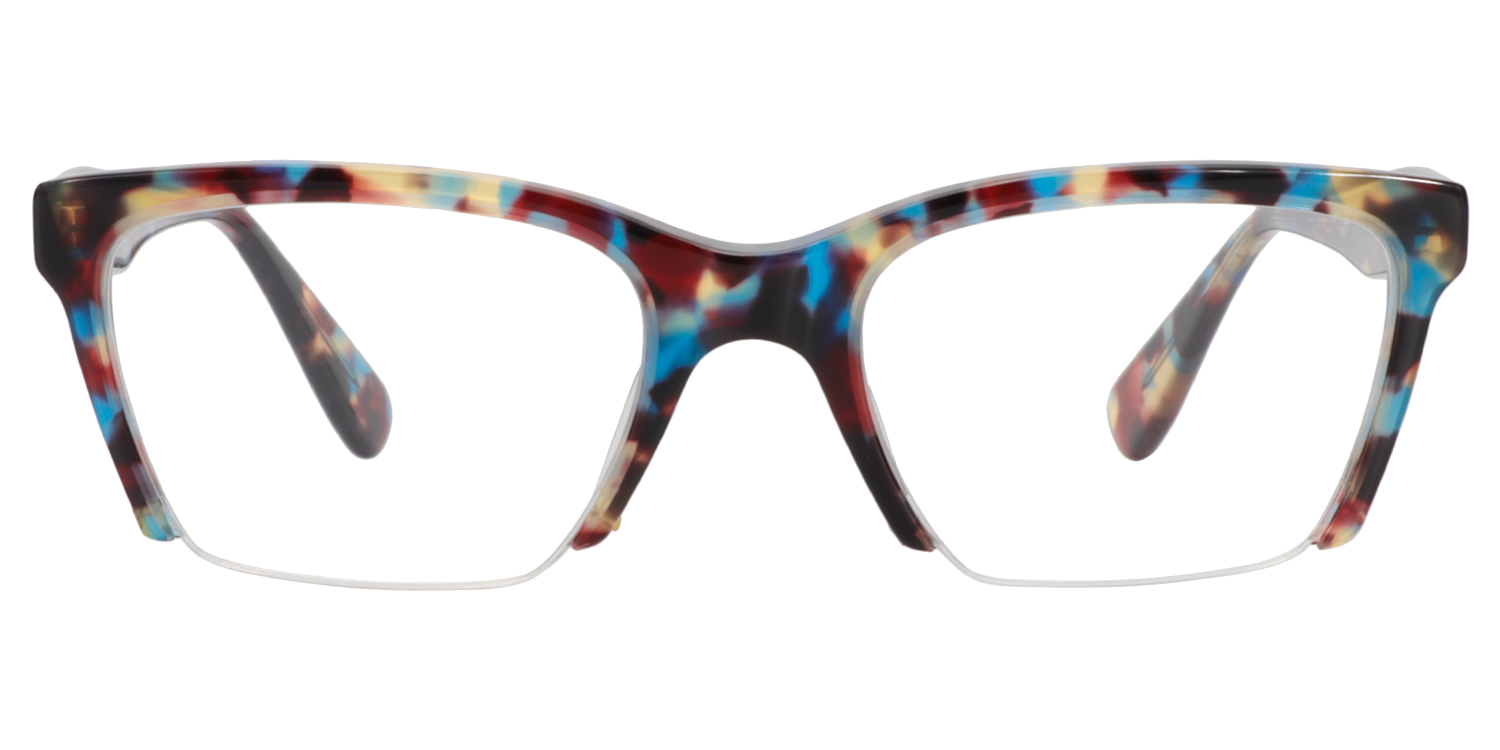 Rectangle Blue Tortoise Glasses | Zeelool Eyeglass Frames0