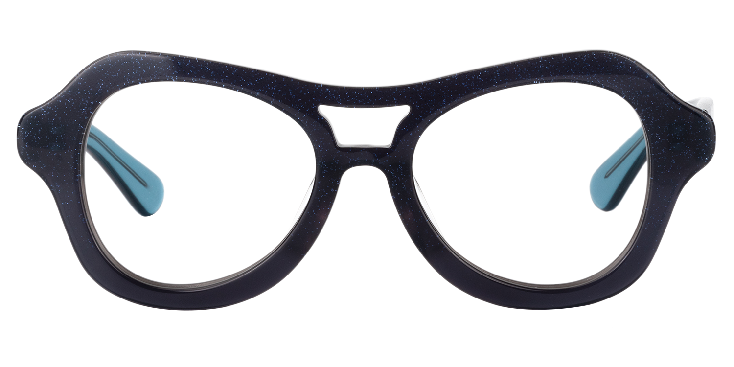 Aviator Dark Blue Glasses | Zeelool Glasses0