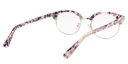 Lillian Round Pink Floral Glasses5
