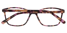  Venetia Rectangle Purple Floral Glasses5