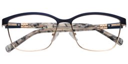 Victoria Rectangle Dark Blue Glasses1