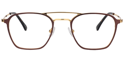 Amina Aviator Brown Titanium Glasses0
