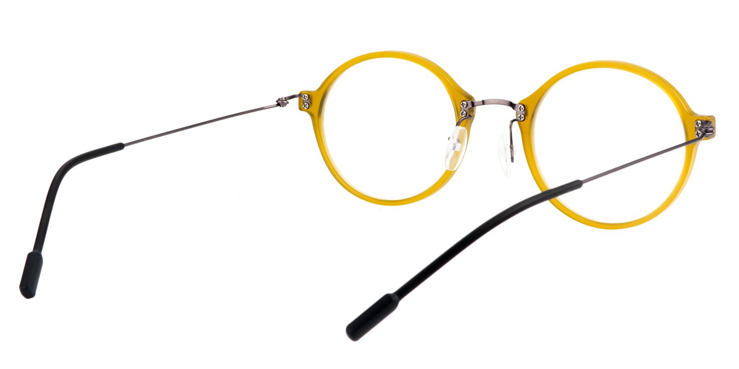 Round Yellow Glasses | Zeelool Glasses5