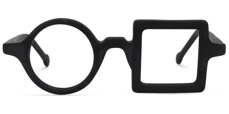 Paola Asymmetric Black Glasses