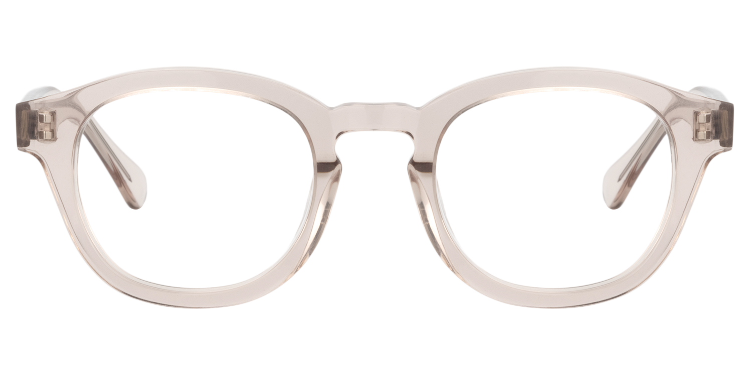 Round Flesh-Pink Glasses | Zeelool Glasses0