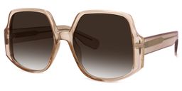 Paloma Geometric Beige Sunglasses2