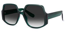 Paloma Geometric Dark-Green Sunglasses1