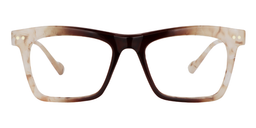 Brenda Rectangle Brown Glasses0