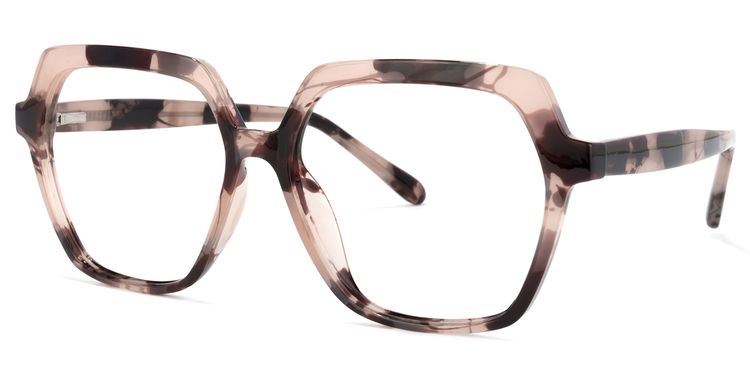 Norah Geometric Pink-Floral Glasses