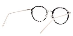Belle Round Black Clear Glasses5