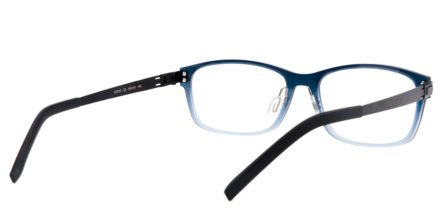 Rectangle Blue Glasses | Zeelool Glasses5