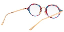 Fiona Round Blue Pattern Glasses5