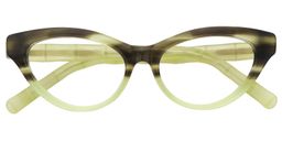 Eudora Cat Eye Green Glasses1