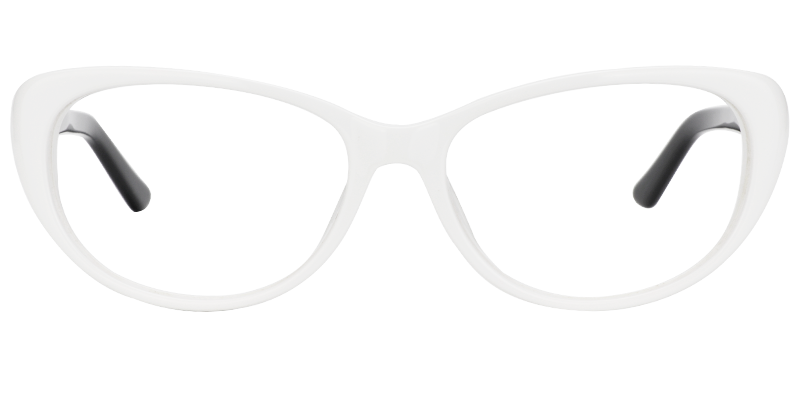 Cateye White Glasses0