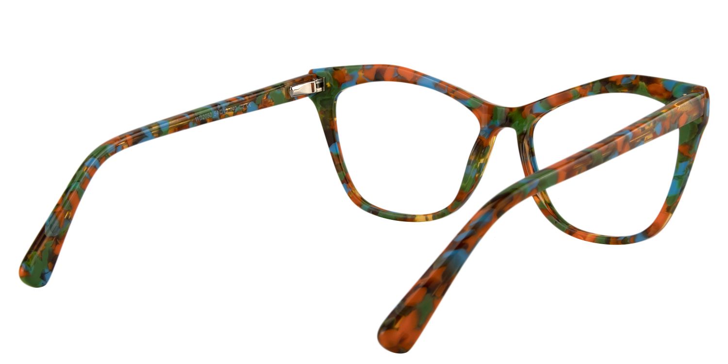 Cateye Orange Pattern Glasses | Zeelool Glasses5