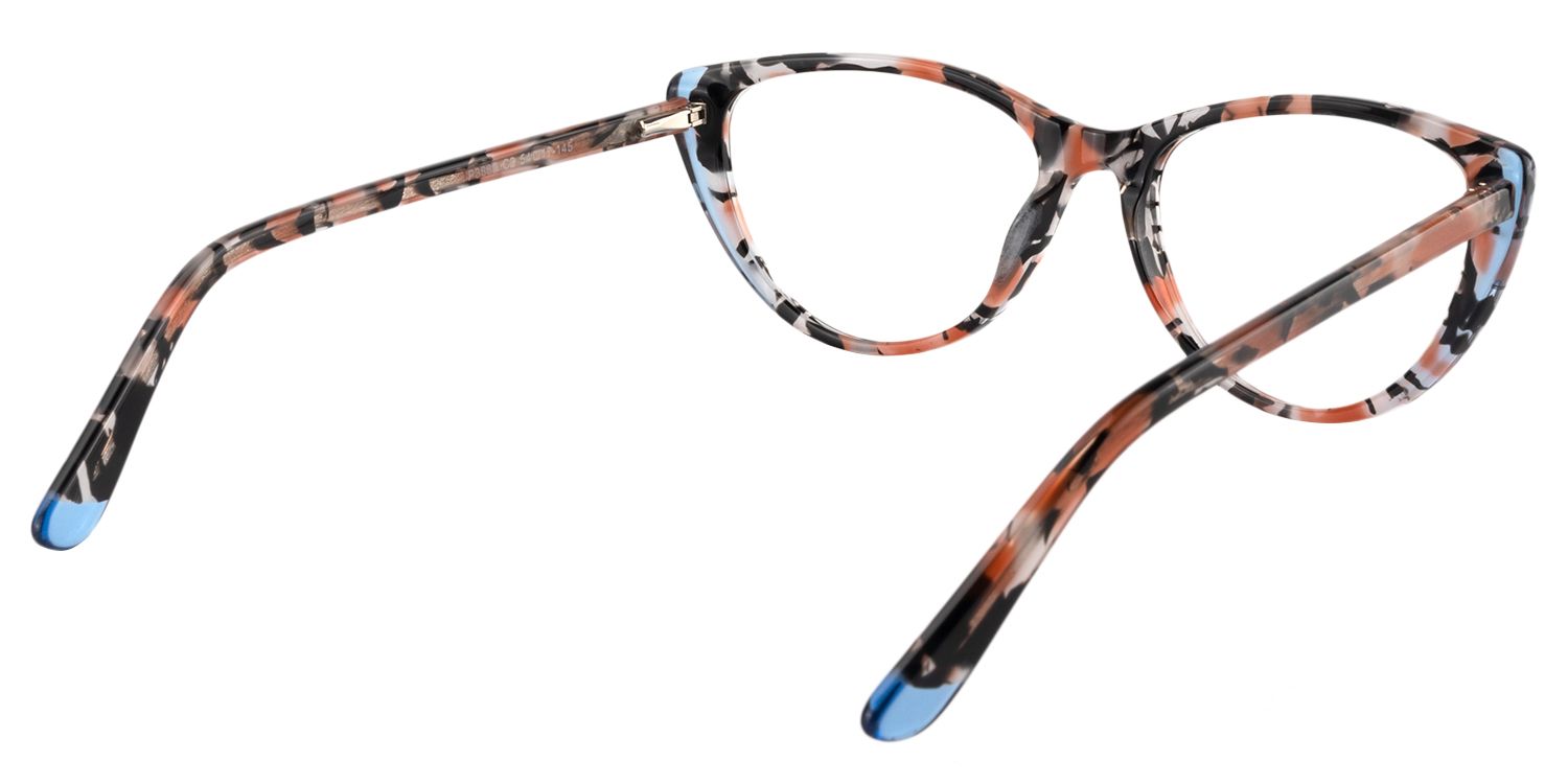 Oval Red Floral Glasses | Zeelool Glasses5