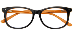 Laura Rectangle Black Glasses1