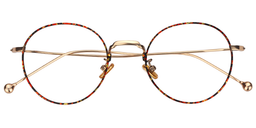 Master Round Red Floral Glasses1