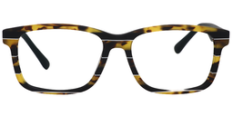 Alston Rectangle Gold Tortoise Glasses0