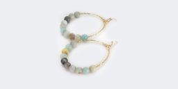 Stylish Round Shaped Green Earrings0