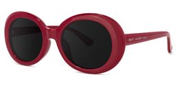 Elinor Oval Red Sunglasses1