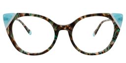 Ackerly Cat eye Green Floral Glasses0