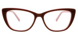 Acton Rectangle Brown Glasses0
