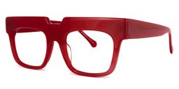 Travis Square Red Glasses1