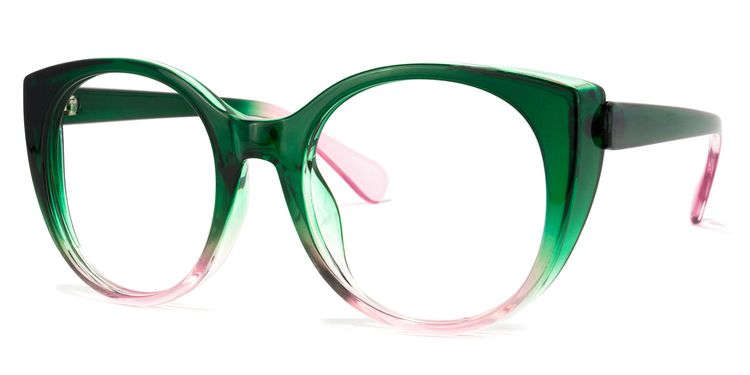 Migdalia Cateye Dark-Green Glasses