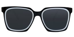 Akbar Square Black Sunglasses0