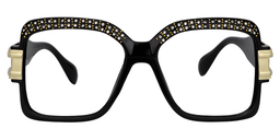 Quentin Square Black Glasses0