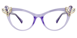 Aimee Cat Eye Purple Glasses0