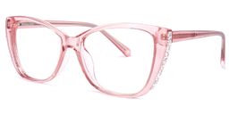 Yoselin Cateye Pink Glasses1