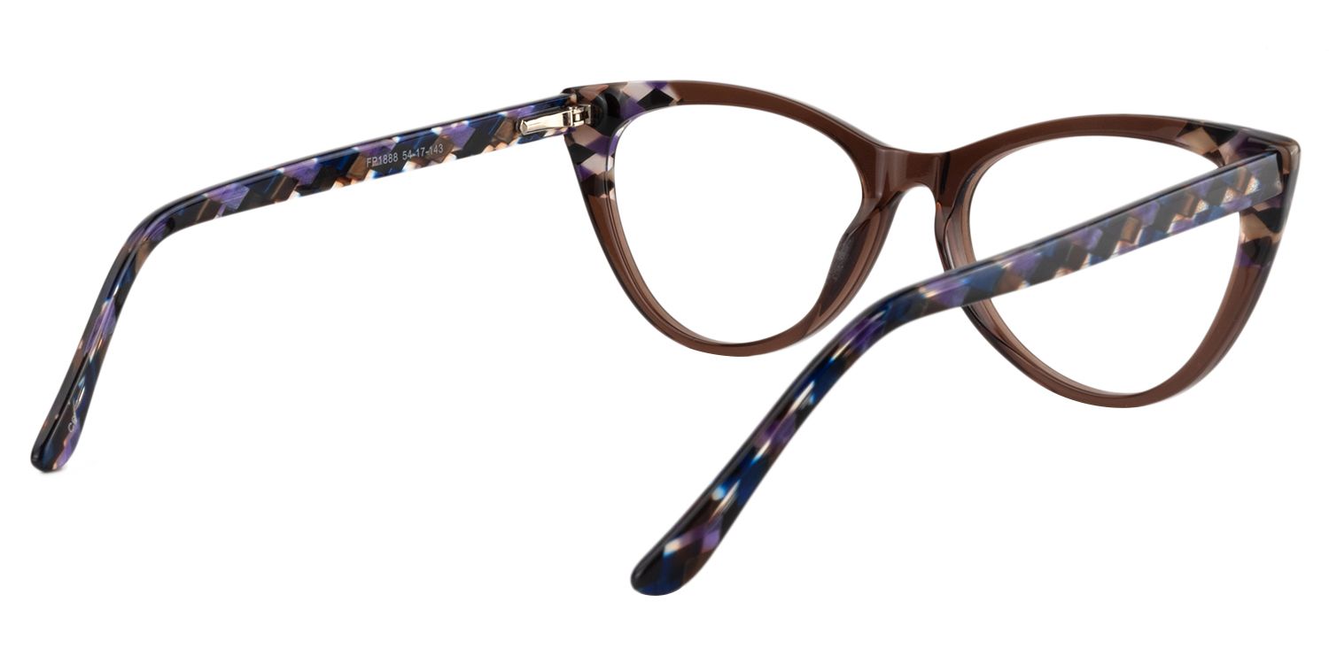 Cateye Light Brown Glasses | Zeelool Glasses5