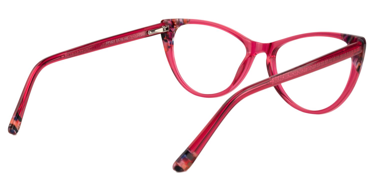 Cat Eye Red Glasses | Zeelool Glasses5