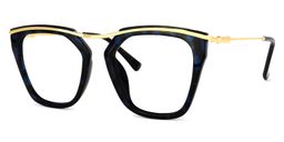 Yadiel Geometric Black-Blue Glasses1