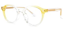 Ysabel Round Yellow Glasses1