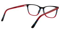 Lauren Rectangle Red Glasses5