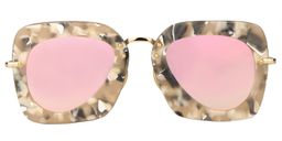 Jesse Square Pink Floral Sunglasses0