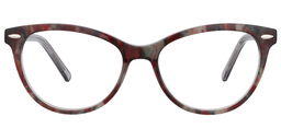 Kelsey Cateye Red-Gunmetal Glasses0