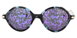 Hamilton Round Blue Tortoise Sunglasses0