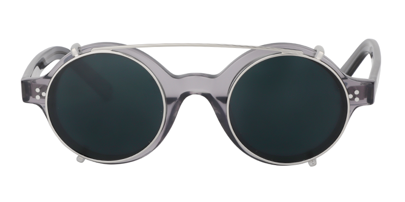 Clip-On Gray Sunglasses | Zeelool Sunglasses2