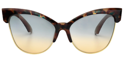 Harriet Cateye Green Floral Sunglasses0