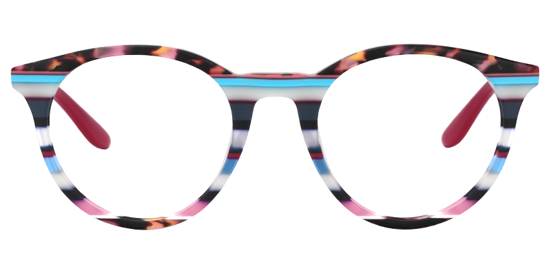 Round Multicolour Glasses | Zeelool Eyeglass Frames0