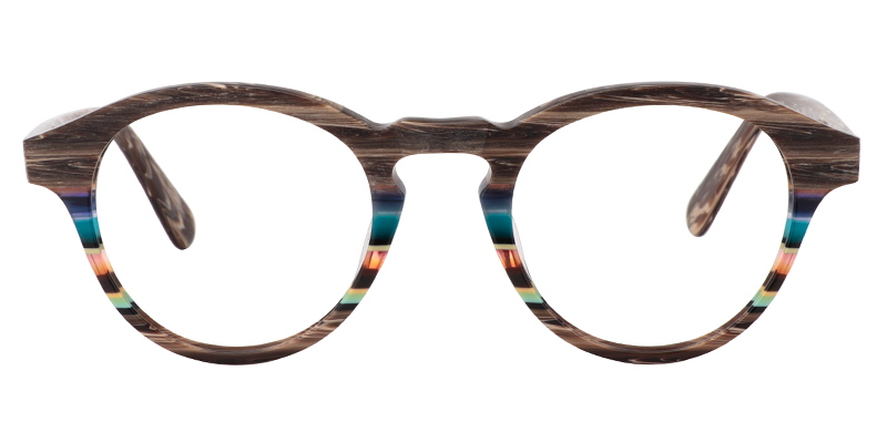 Round Wood Glasses | Zeelool Affordable Eyeglasses0