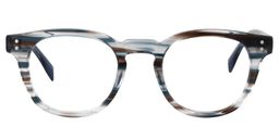 Alleyne Round Brown Blue Glasses0