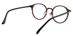Christine Round Red-Gunmetal Eyeglasses5