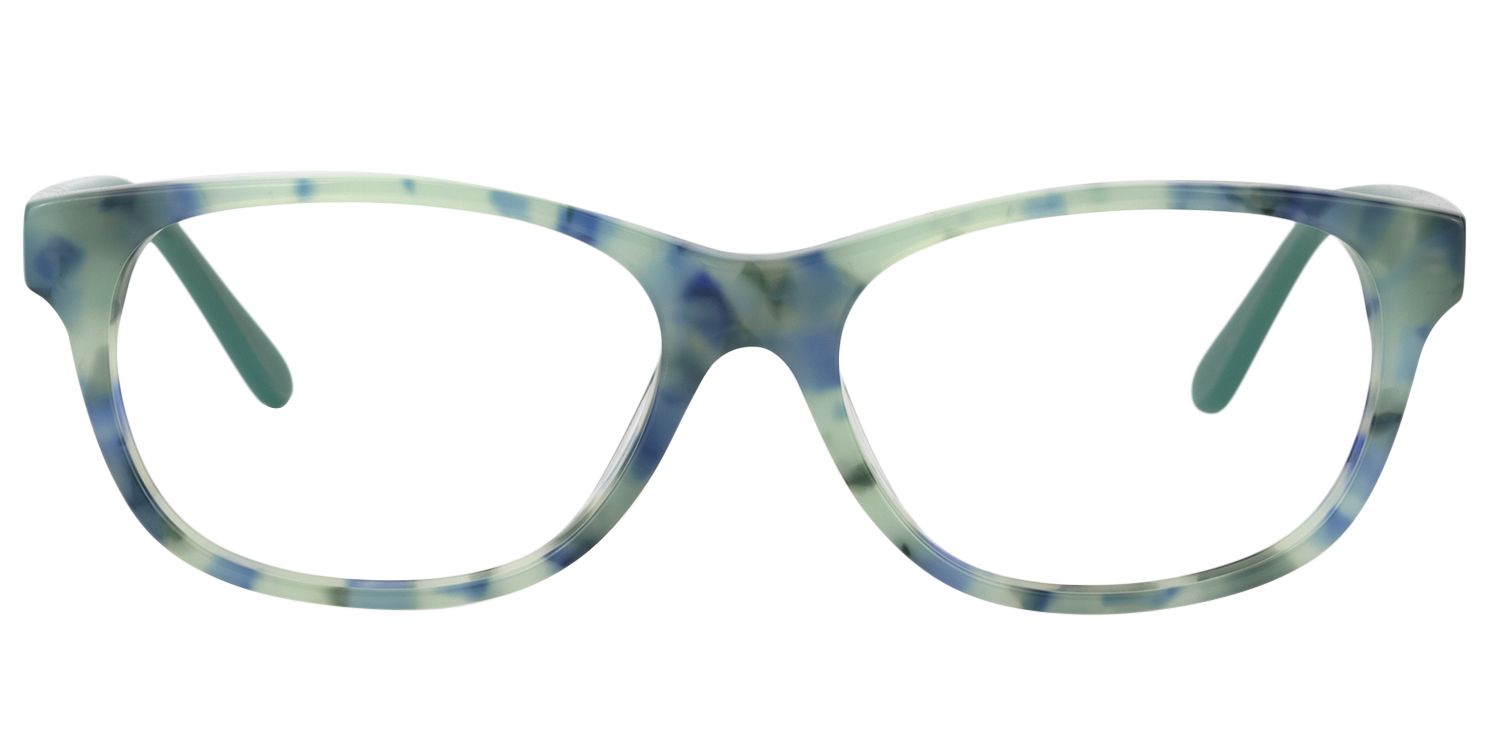 Rectangle Green Floral Glasses | Zeelool Glasses0