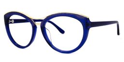 Carol Cateye Blue Glasses1